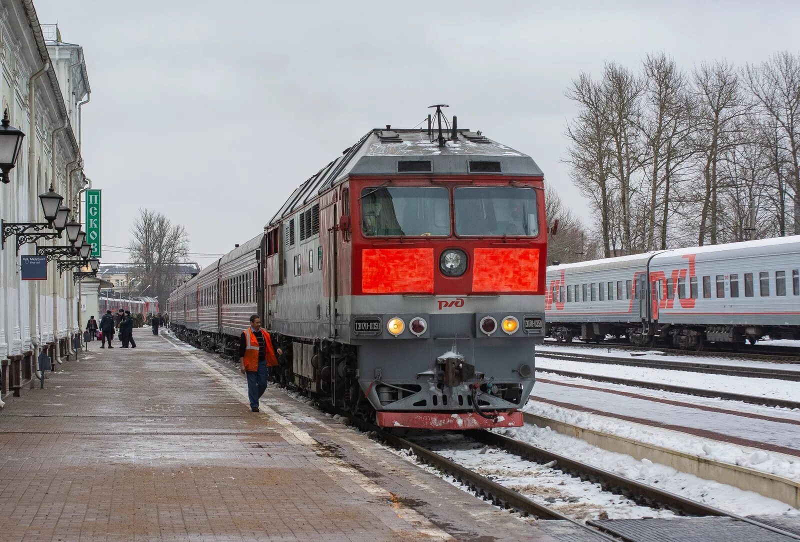 Поезд псков москва фото Псковские Железные Дороги - Тепловоз ТЭП70-0350