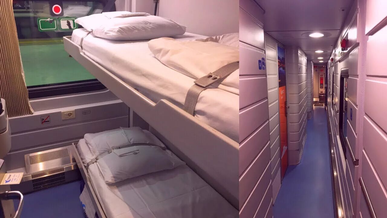 Поезд стриж вагоны фото Inside EuroNight Train Strizh Moscow - Berlin поезд Стриж Москва - Берлин в Ваго