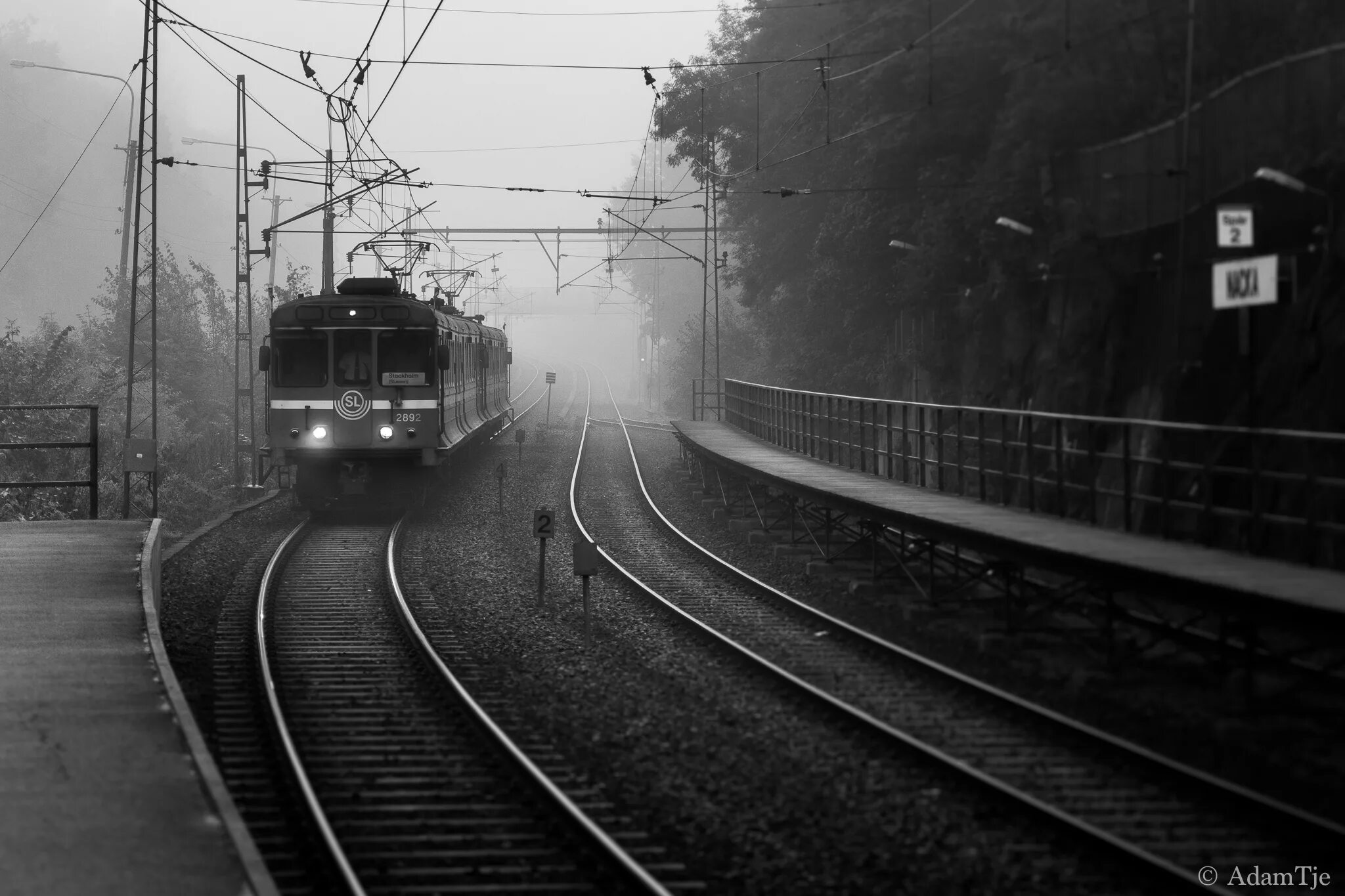 Поезд уходит фото Wallpaper : sky, railway, evening, morning, mist, train station, atmosphere, Nik