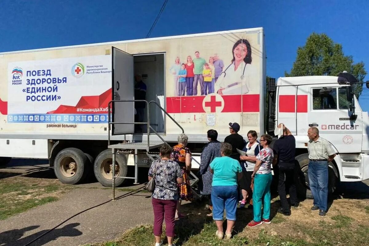 Поезд здоровья фото За время акции "Здоровая республика - здоровый регион" обследовано 114 082 челов