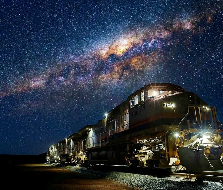 Поезд жизни фото Pin on more trains,lol Milky way, Train, Night skies