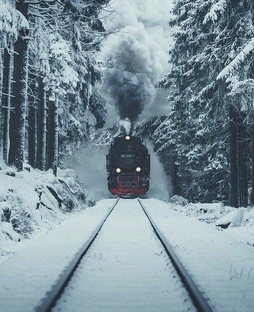 Поезд зима фото snow, train, and winter image Winter photography nature, Fall photography nature