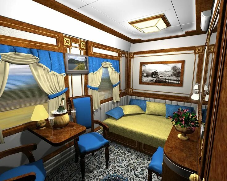 Поезд золотой орел фото внутри вагона The Golden Eagle Imperial Suite from the Luxury Train Club Ballenstedt, Haus