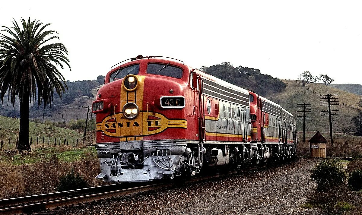 Поезда америки фото Файл:ATSF San Diegan heading South near Miramar, 1973.jpg - Википедия