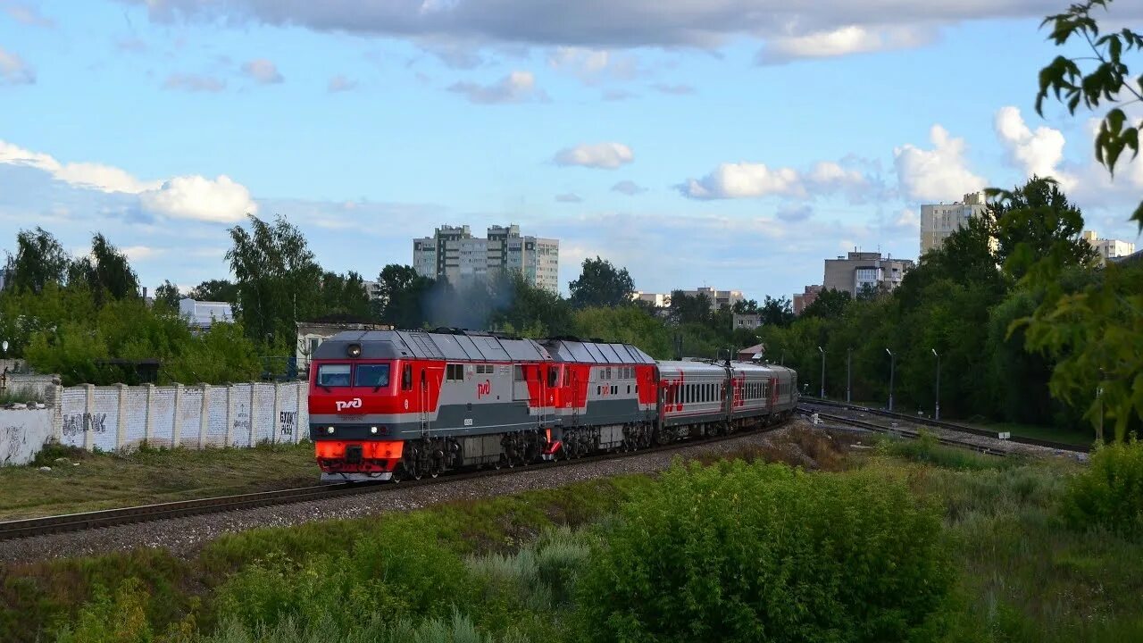 Поезда иваново фото ТЭП70БС-143 с ТЭП70-0391 с пассажирским поездом Иваново-Санкт-Петербург. - YouTu