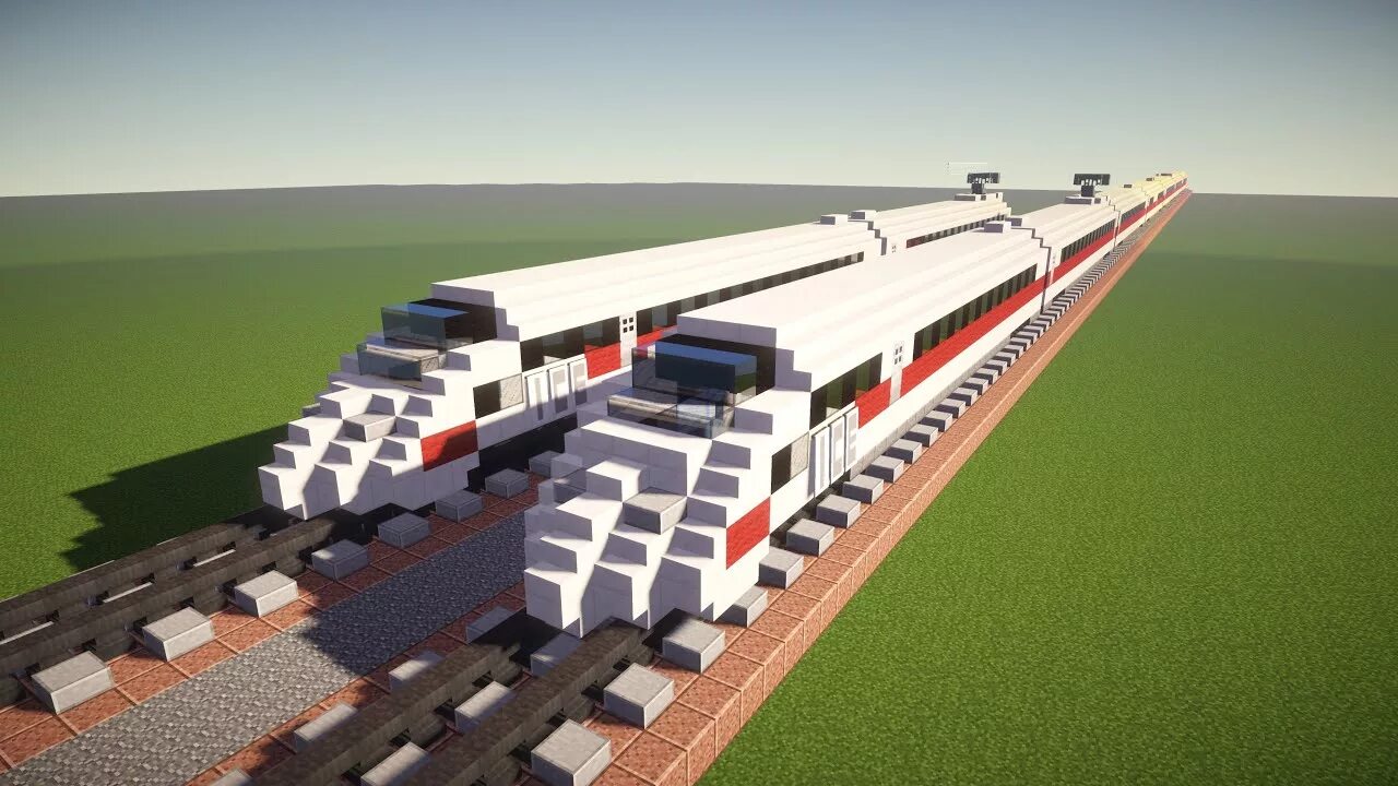 Поезда майнкрафт фото Minecraft Deutsche Bahn ICE 3 Highspeed Train Tutorial - YouTube