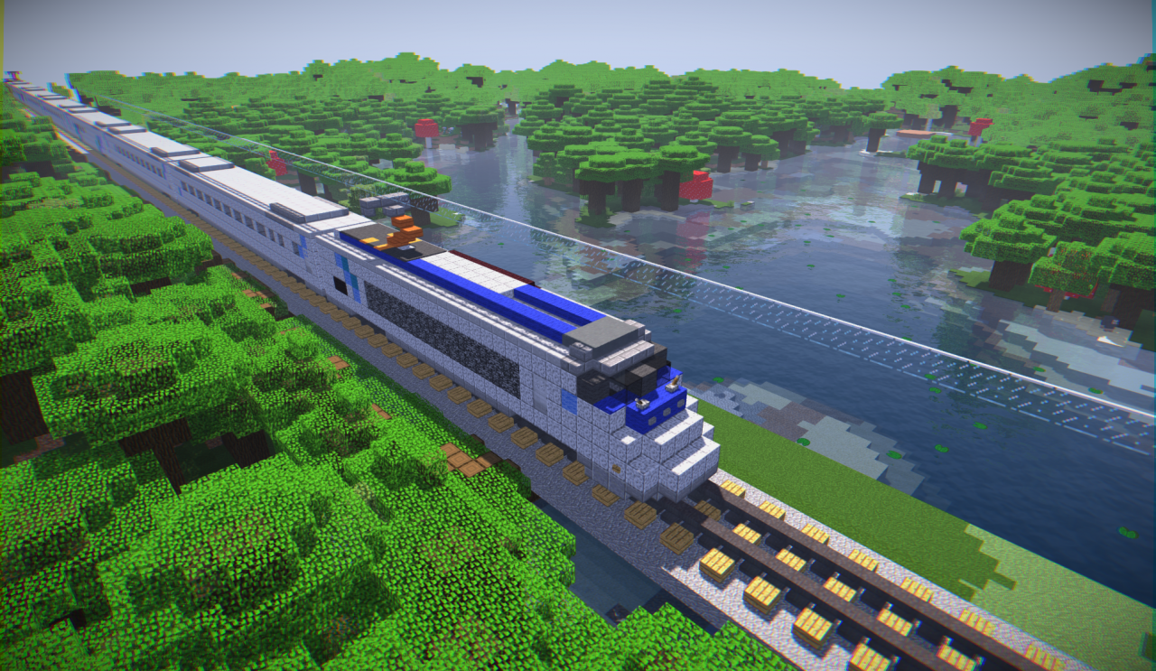 Minecraft Amtrak Cascades Charger SC-44 Train tutorial - YouTube