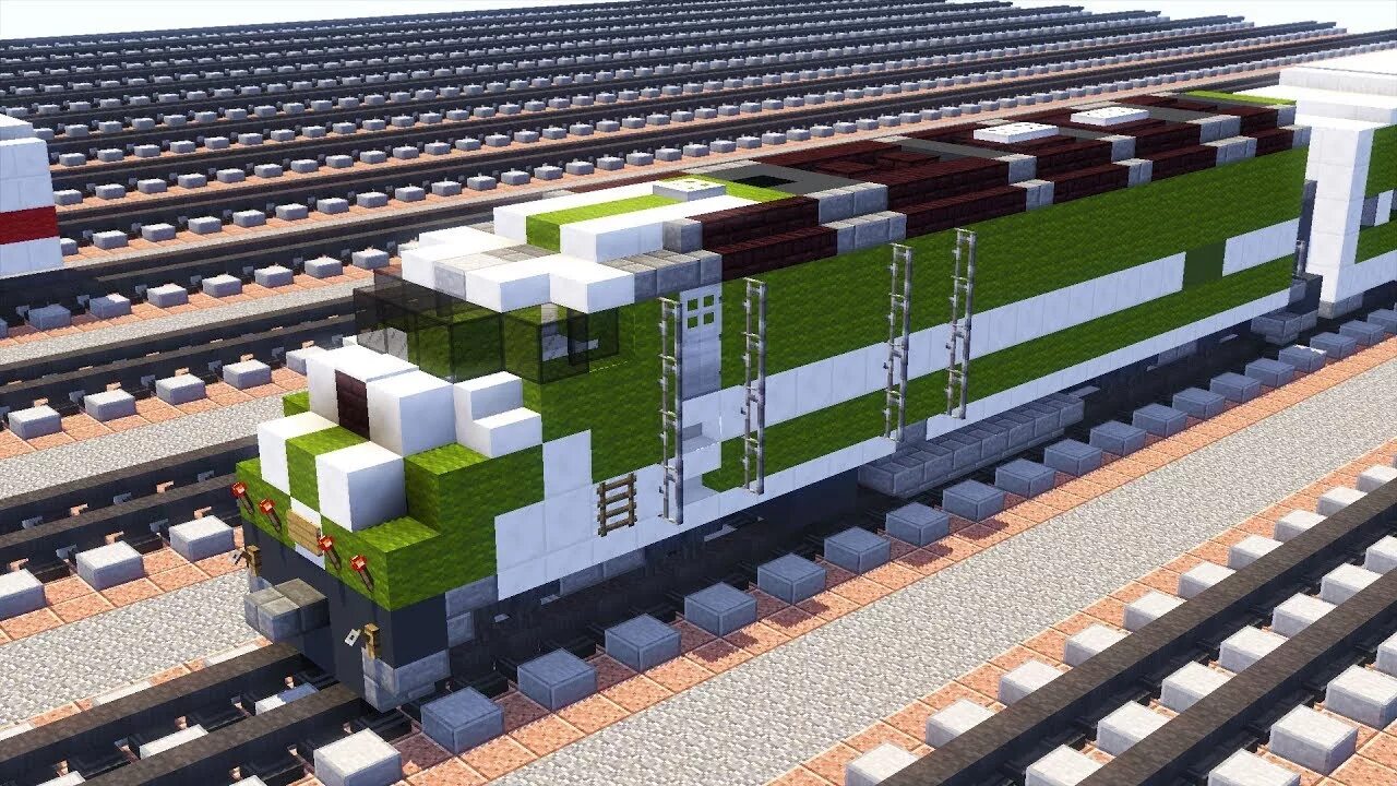 Поезда майнкрафт фото Minecraft GO Transit MP40PH-3C Locomotive Tutorial - YouTube