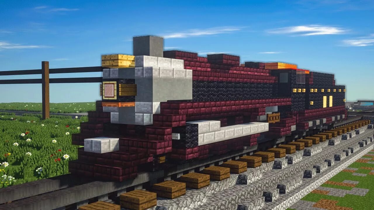 Поезда майнкрафт фото Minecraft Frisco 1522 Steam Engine Train Tutorial - YouTube