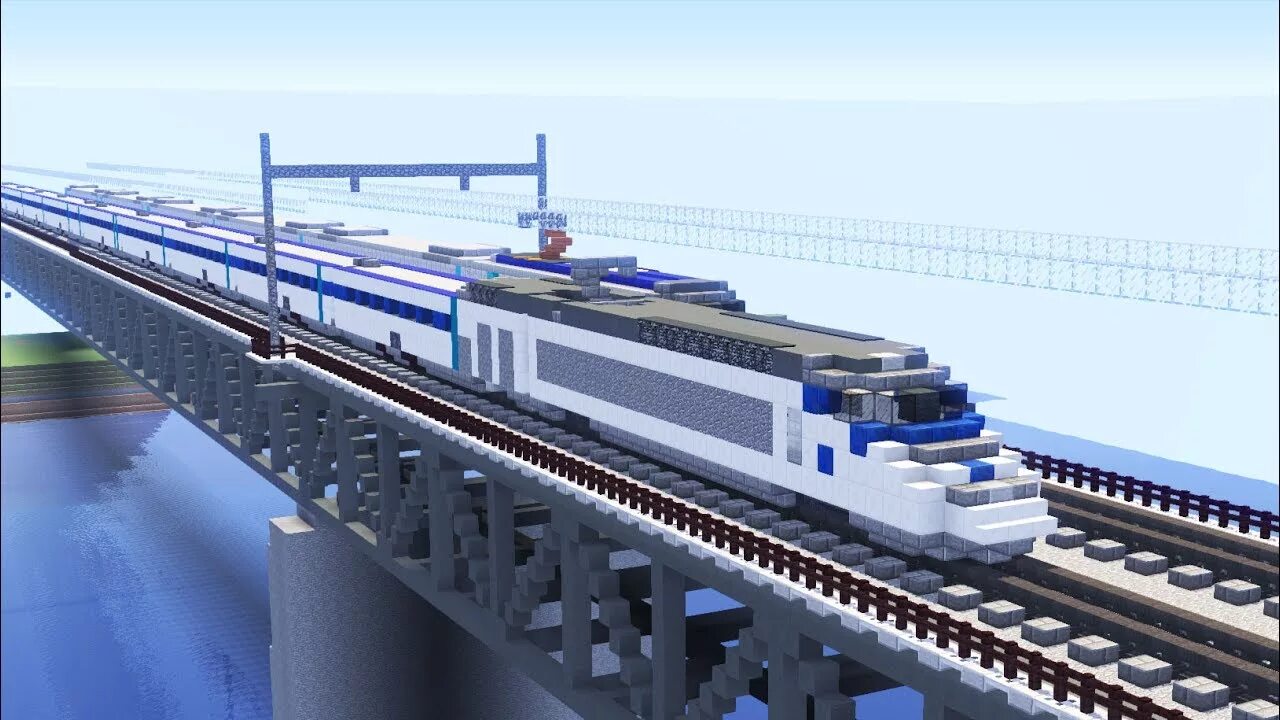 Поезда майнкрафт фото Minecraft KTX-I Korean High Speed Train to Busan Tutorial - YouTube