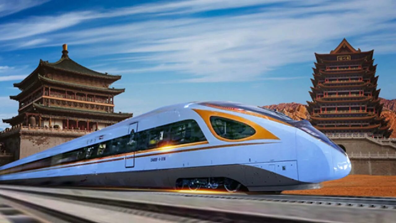 Поезда в китае фото Live: China's Yinchuan-Xi'an high-speed railway begins service - CGTN