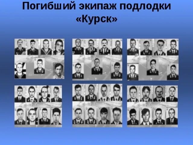 Погибшие на курске моряки фото Герои подводной лодки "Курск"