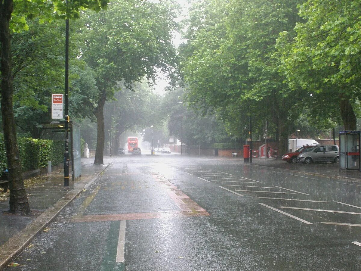 Погода на улице фото File:Upper Chorlton Road in the summer rain.JPG - Wikipedia