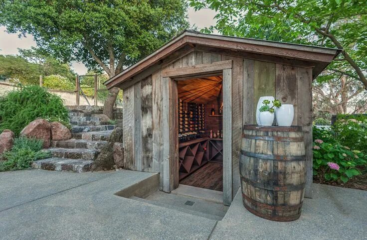 Погреб фото снаружи Rustic Wine Cellars - Country - deck/patio - Castor Architecture Modern barn sty