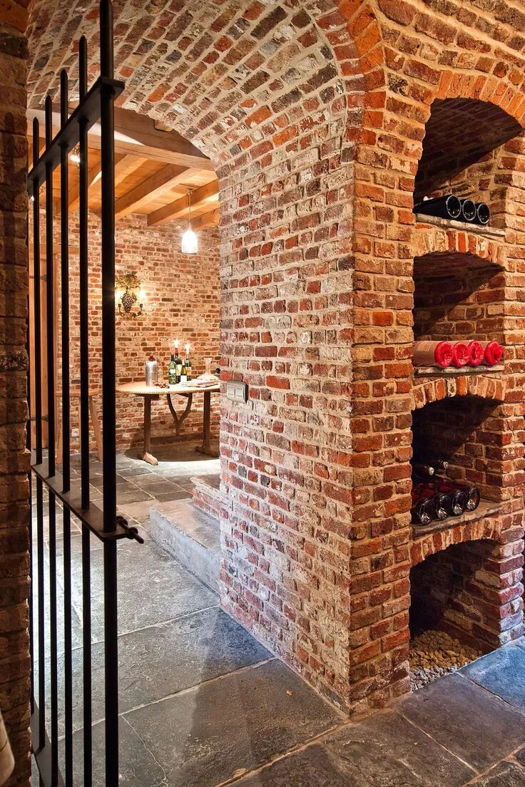 Погреб из кирпича фото 55+ STONE WINE CELLAR ( NATURAL LOOK ) - Wine storage rooms Home wine cellars, W