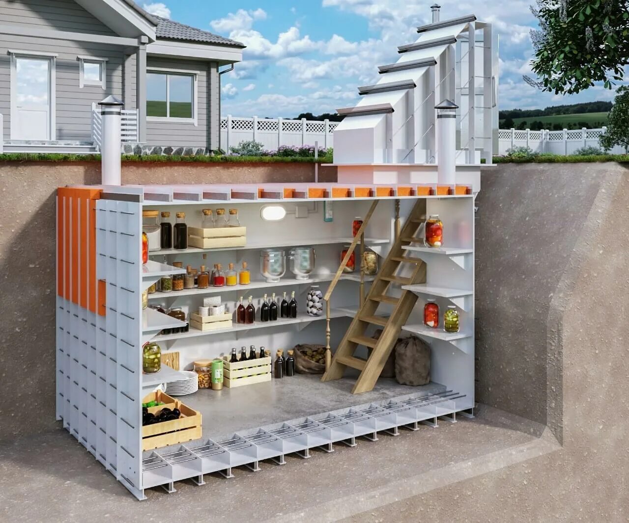 Погреб пластиковый купить в перми цена фото Погреб пластиковый для дачи цены