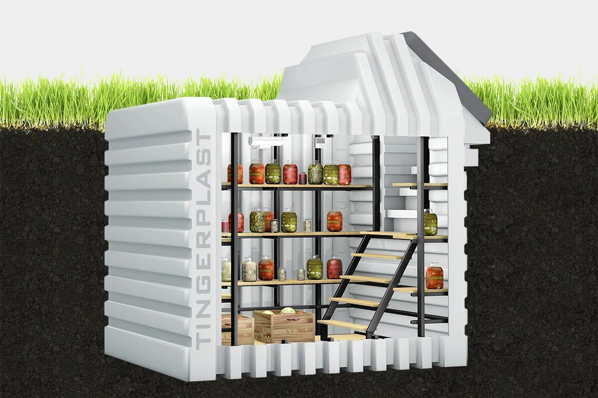 Погреб пластиковый купить в перми цена фото Готовый погреб из пластика фото Molot-Club.ru