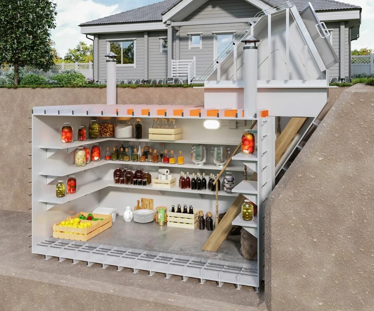 Погреб пластиковый купить в перми цена фото Готовый погреб: Как выбрать и в чём его удобство? - Правила выбора погреба