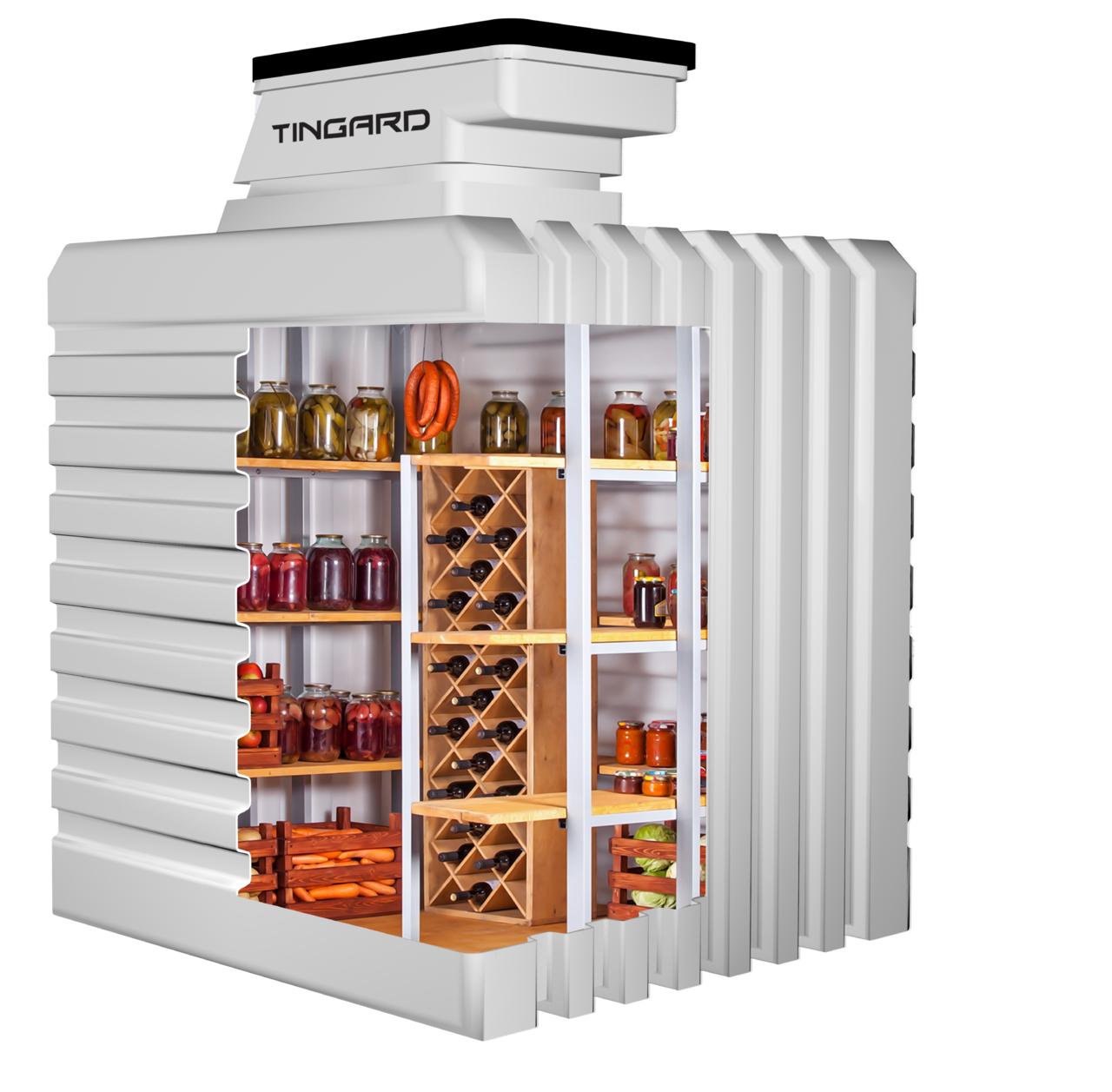 Погреб пластиковый купить в перми цена фото Пластиковый бесшовный погреб Tingard 1500 купить в Уфе по выгодным ценам