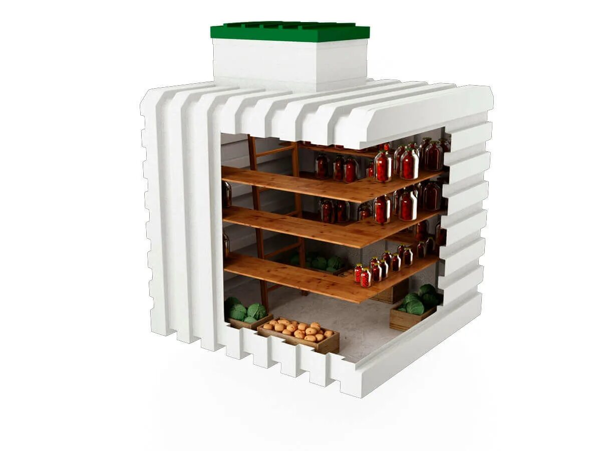 Погреб пластиковый купить в перми цена фото Пластиковый бесшовный погреб Рекорд от производителя