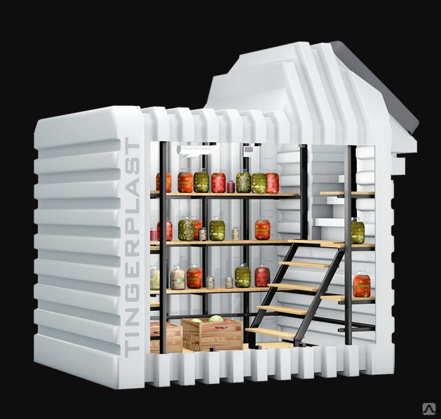 Погреб пластиковый купить в перми цена фото Погреб пластиковый бесшовный Tingard 3000, 290 × 190 × 270 см, цена в Набережных