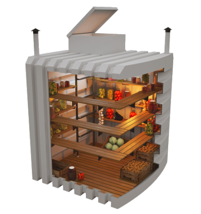 Погреб пластиковый купить в перми цена фото Кессон ТИНГАРД 1900 - Экологически чистый пластиковый погреб, цены, описание, за