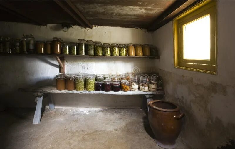 Погреб в деревне фото Old cellar stock image. Image of indoor, home, vegetable - 13430819