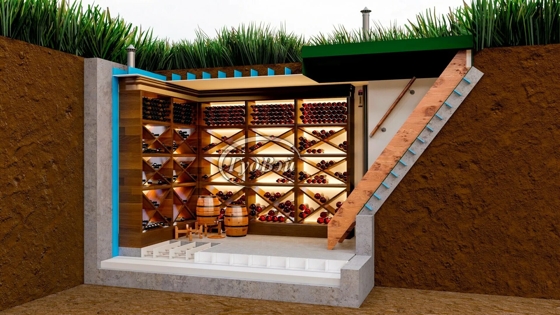 Погреб в земле фото Погреб винный из натурального камня - купить по низкой цене на Яндекс Маркете