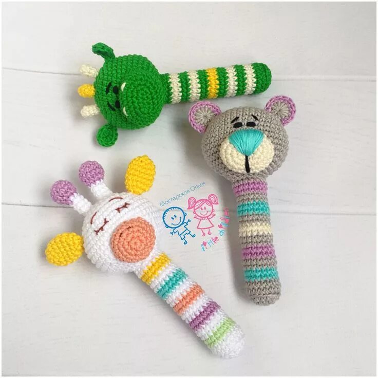 Погремушка крючком схема Погремушка - грызунок в интернет-магазине Ярмарка Мастеров по цене 899 ₽ - AE7Q7