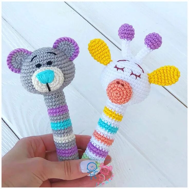 Погремушка крючком схема Погремушка - грызунок в интернет-магазине Ярмарка Мастеров по цене 899 ₽ - AE7Q7
