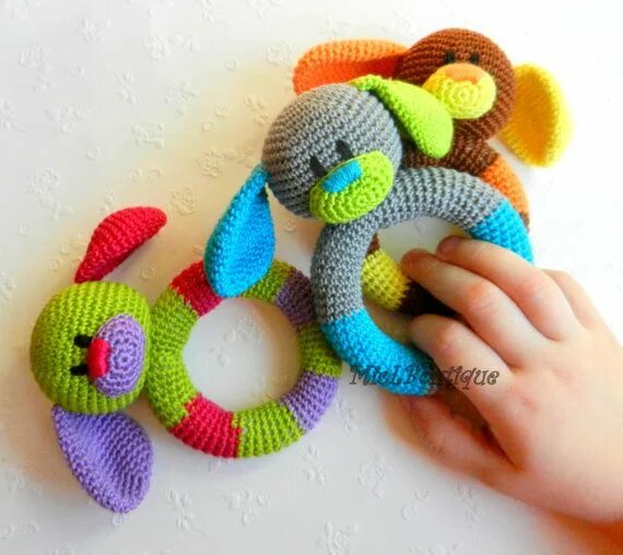 Погремушка крючком схема Crochet baby toy Teething baby toy Grasping and by MioLBoutique, $17.00 Crochet 