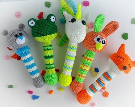 Погремушка крючком схема Crochet Rattle for Newborn Baby Gift Fox Rattle Frog Rattle Etsy in 2022 Baby to