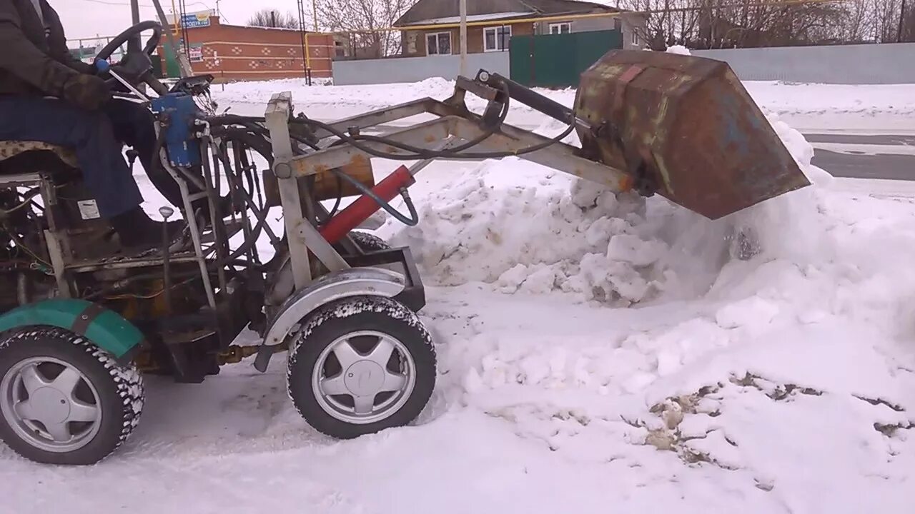 Погрузчик на минитрактор своими руками самодельный Самодельный мини погрузчик - YouTube