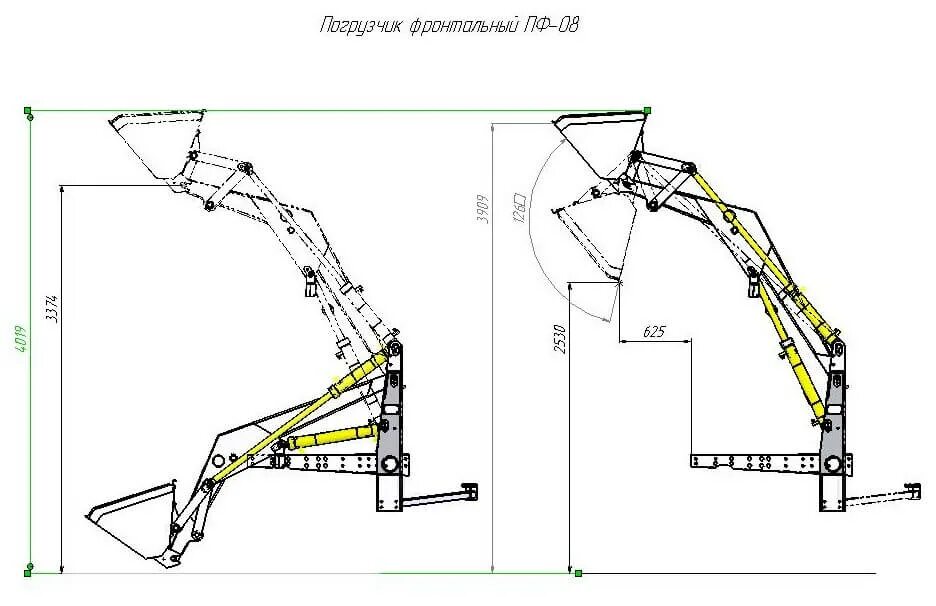 Погрузчик своими руками чертежи Погрузчик фронтальный ПФ-08 LEX Classic