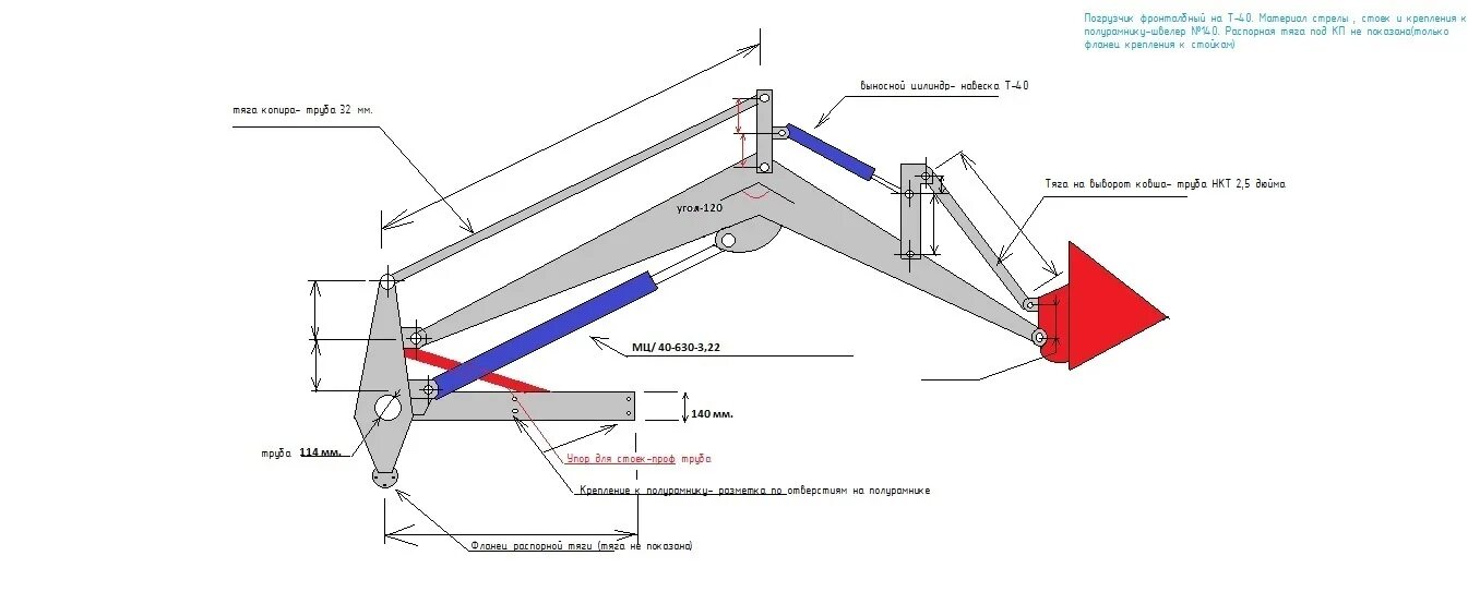 Погрузчик своими руками чертежи и размеры Самодельный КУН на Т-40 Самодельная сельскохозяйственная техника. форум на Ferme