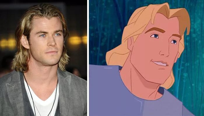 Похожий герой по фото Chris Hemsworth Looks Like John Smith From Pocahontas Real life disney character