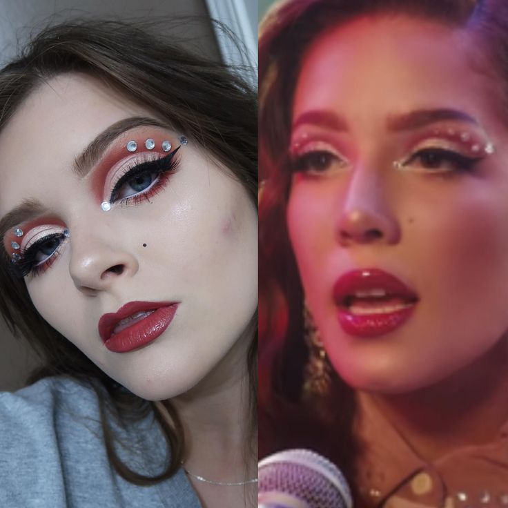 Похожий макияж Hope this is allowed I recreated Halseys makeup from her Finally//Beautiful Stra