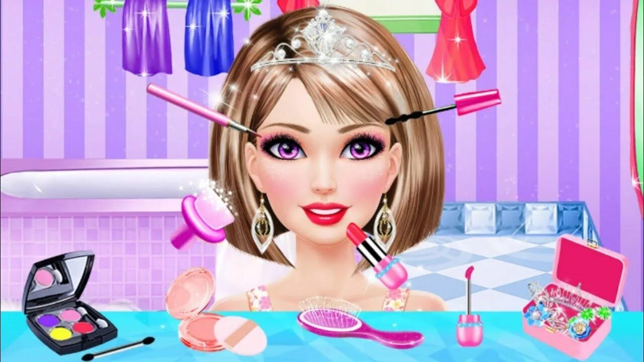 Поиграть макияж 2024 года Princess Makeup Salon- Princess Gloria Makeup Salon -Frozen Beauty Makeover For 