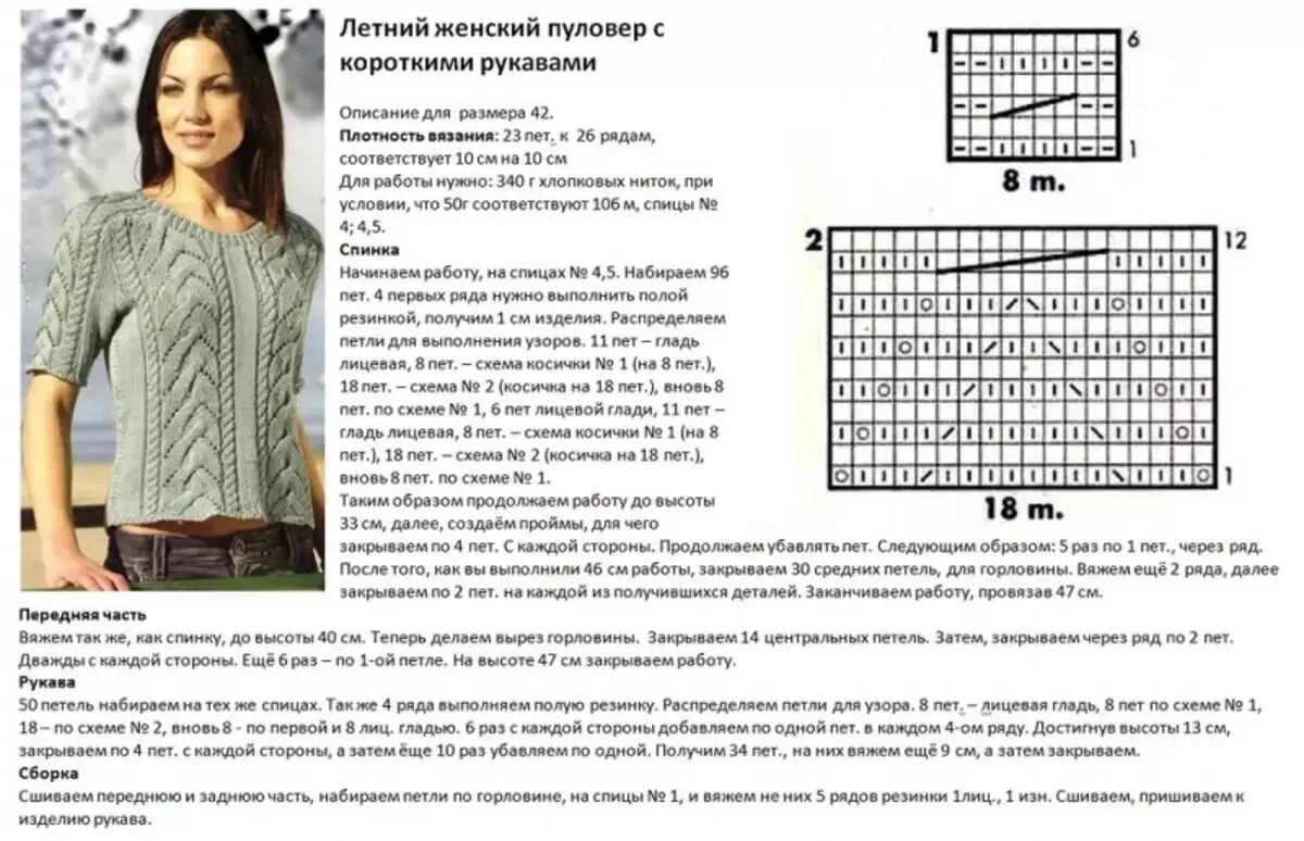 Пуловер для женщин - Вязание спицами для женщин - Каталог файлов - Вязание для д