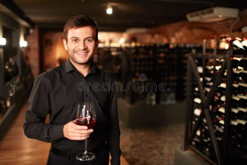 Поиск вина по фото онлайн Sommelier stock photo. Image of happiness, occupation - 25653352