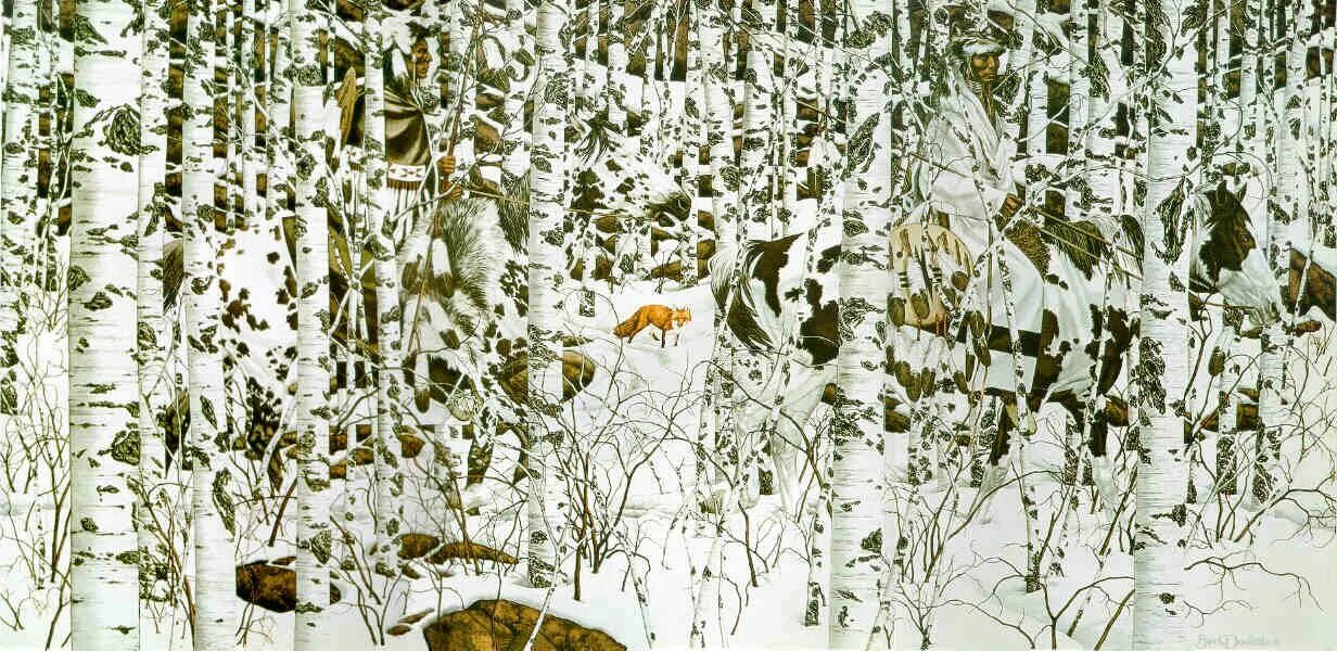 Поиск животного по фото This print is interesting to me! -Woodland Encounter image from Bev Doolittle Hi