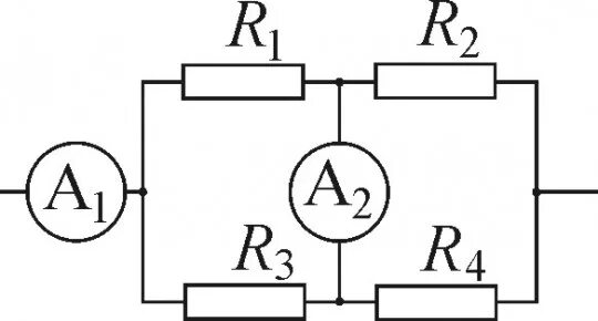 Показание амперметра в приведенной электрической схеме В схеме, показанной на рисунке, &#8230; - вопрос № 1724529 - Физика