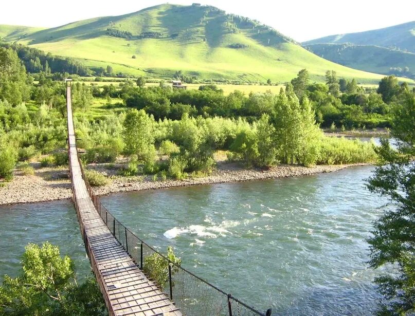 Показать алтайский край фото Алтай, Подвесной мост. А вы знаете где это место находится? Пишем в комментариях