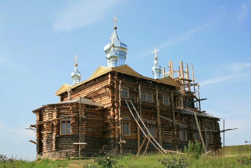 Показать дорогу в бигичи фото деревню Церковь Илии Пророка из Бигичей в Чердыни, православный храм, Россия, Чердынь, т