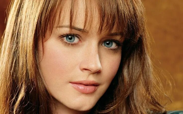 Показать фото актрисы Alexis Bledel, Women, Blue Eyes, Brunette, Face, Closeup HD Wallpaper Desktop Ba