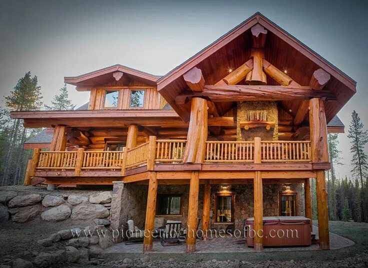 Показать фото деревянные дома Custom Log Homes Picture Gallery Log Cabin Homes Pictures BC, Canada Log homes, 