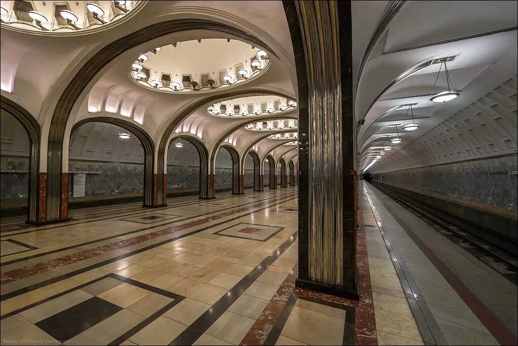 Показать фото метро москвы Russia. Moscow. Stantion metro Mayakovskaya. Mayakovskaya . Flickr