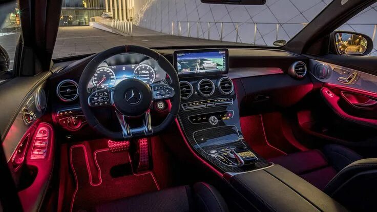 Показать фото салона Gallery: 2019 Mercedes-AMG C43 sedan interior Mercedes amg, Mercedes interior, M