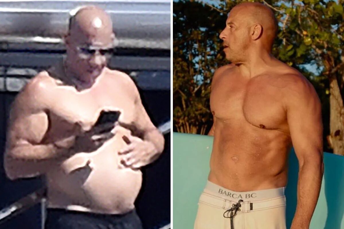 Показать фото вин дизеля Vin Diesel looks unrecognizable in new shirtless photos as the actor rubs his be