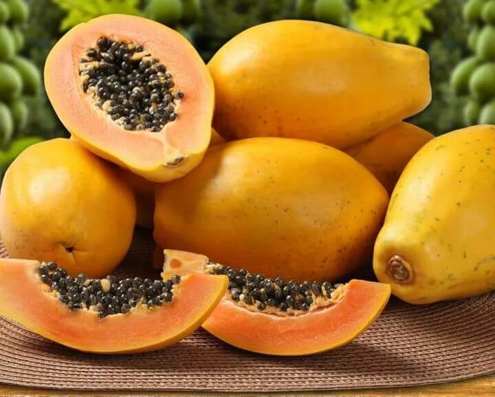 Показать фрукт папайя фото Baked Stuffed Papaya Recette Papaye, Alimentation diabète, Recettes minceur